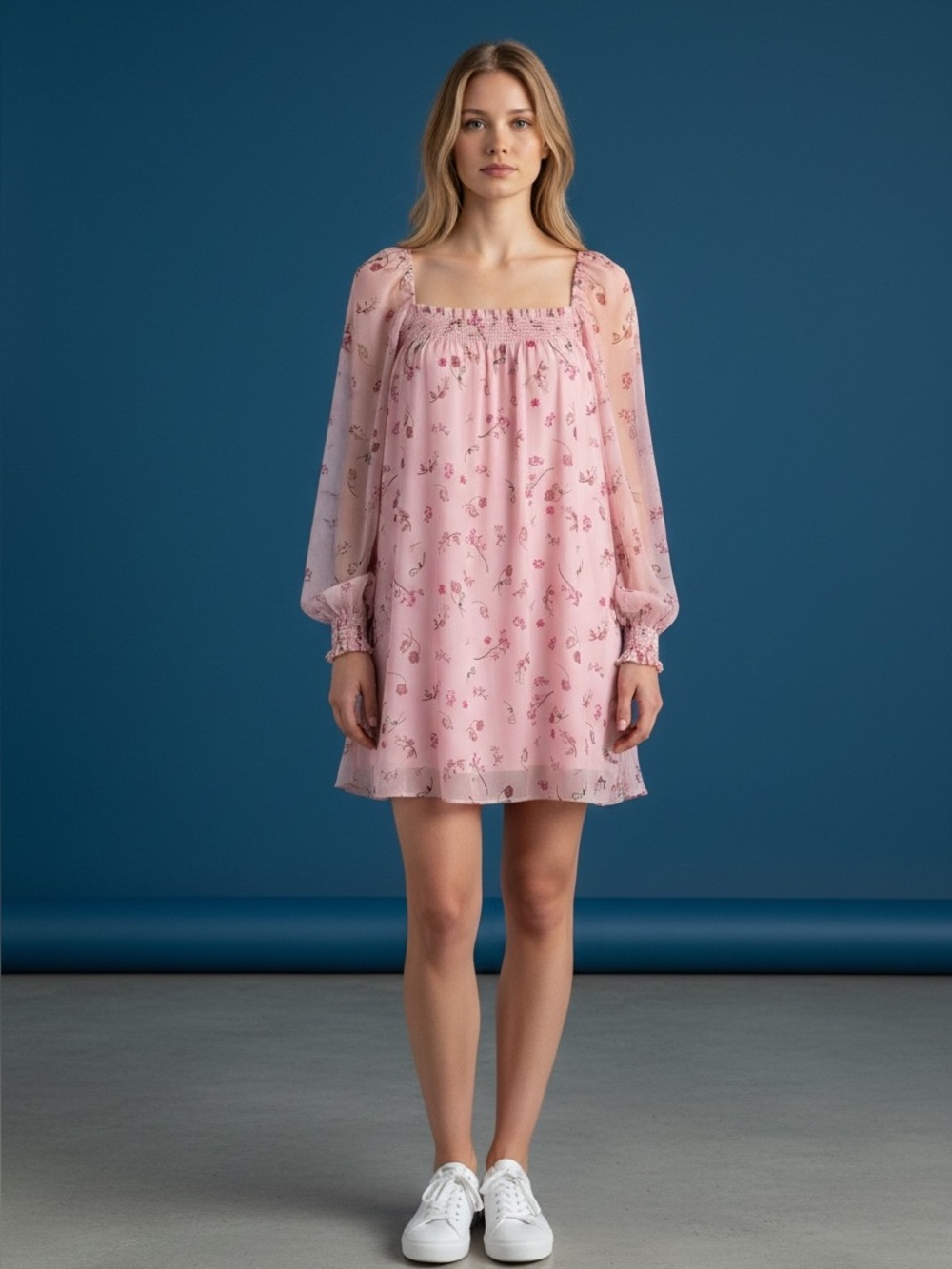 ARITZIA Wilfred Alana Dress / Pink Spring Medley Babydoll Dress / S